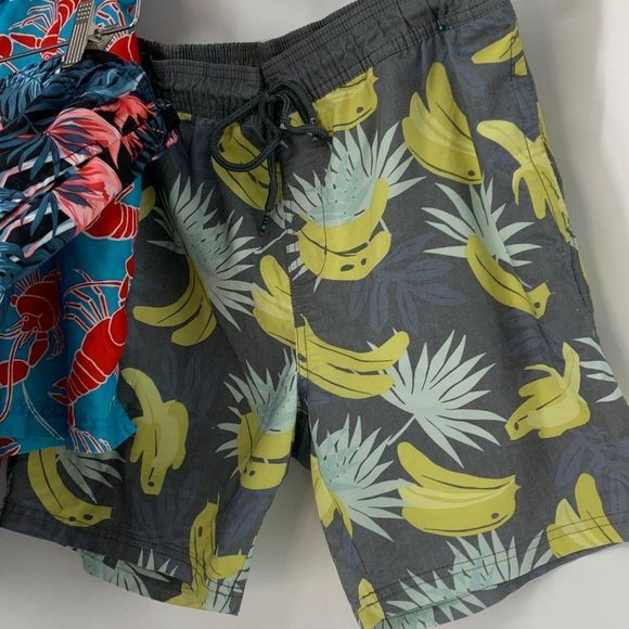 Lot of 3 Original Use George Mens Beach Lounge Shorts M 5019 Elastic Drawstring - Picture 3 of 14